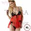 Babydoll Xl Rojo Y Negro Con Moños